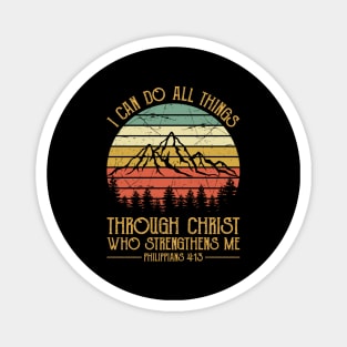 Vintage Christian I Can Do All Things Through Christ Who Strengthens Me Magnet